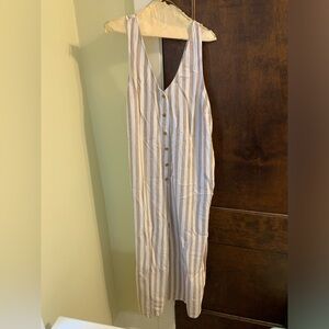 Striped Maternity Jumpsuit